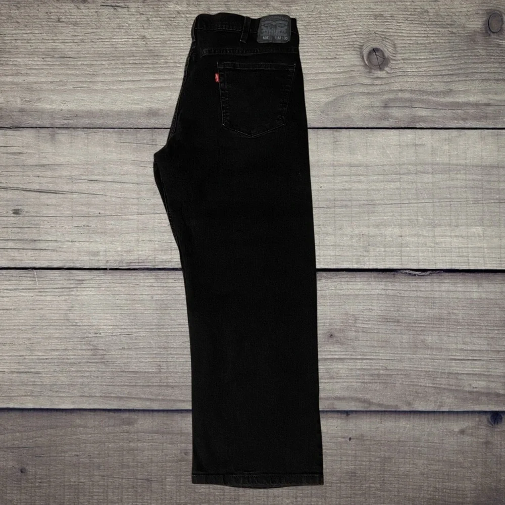 Levi’s 569 Jeans Loose Fit Straight Leg Mens 42 Black Label